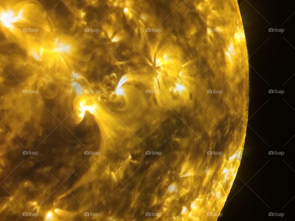 Close up of our big hot yellow sun