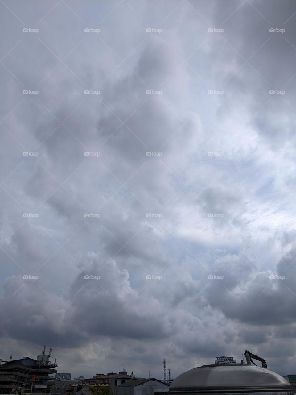 dark sky and black clouds in the rainy season