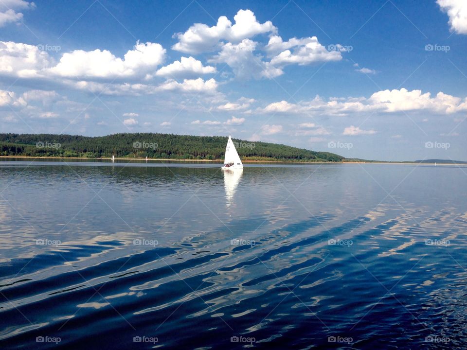 Sailing at lake 