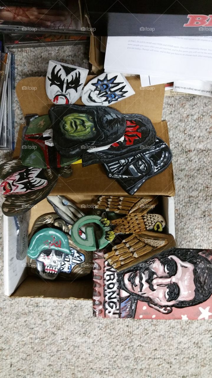 fiberglass carved faces