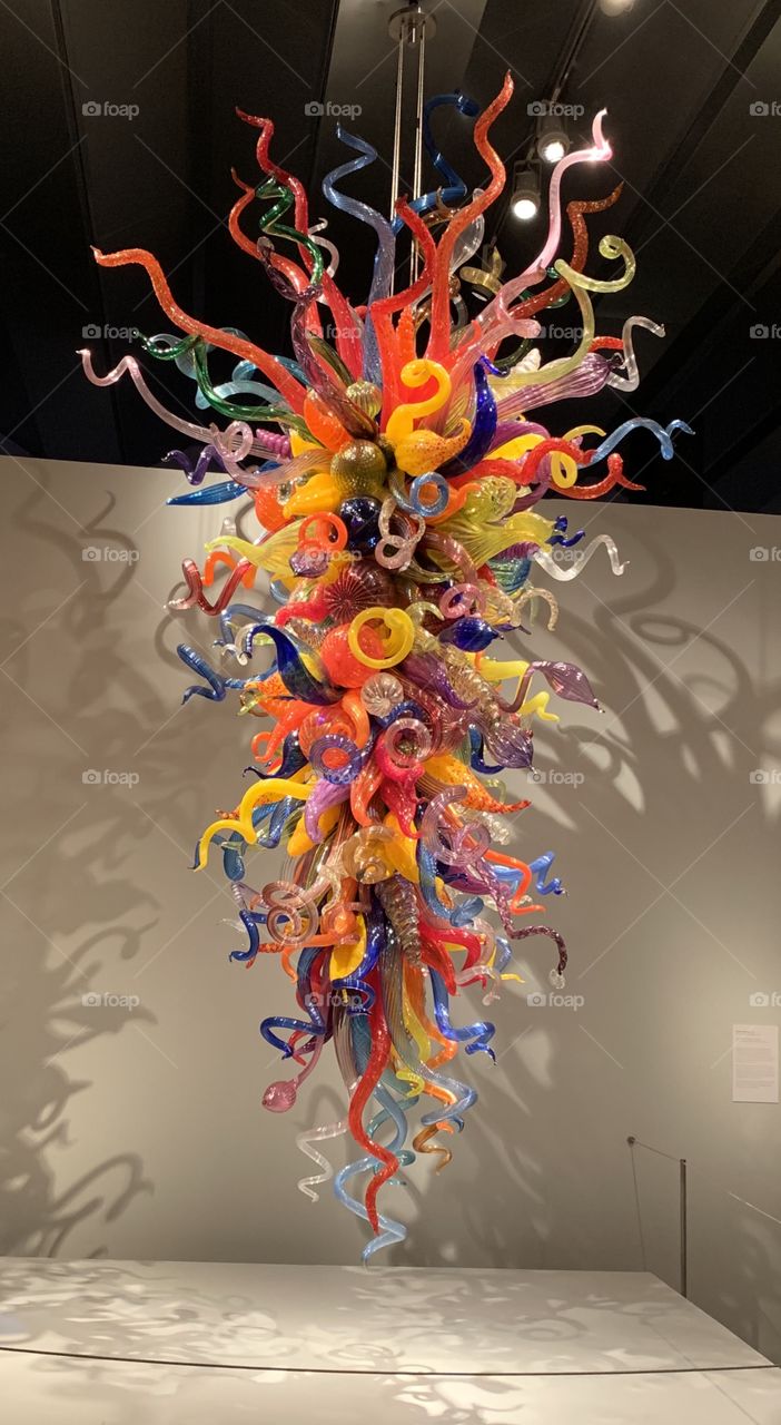 Colorful glass sculpture 