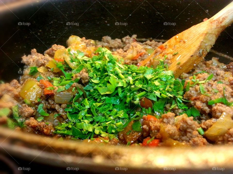 cooking beef Empanadas