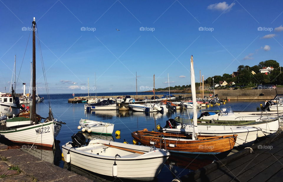 Harbor in Arild, Skåne Sweden.