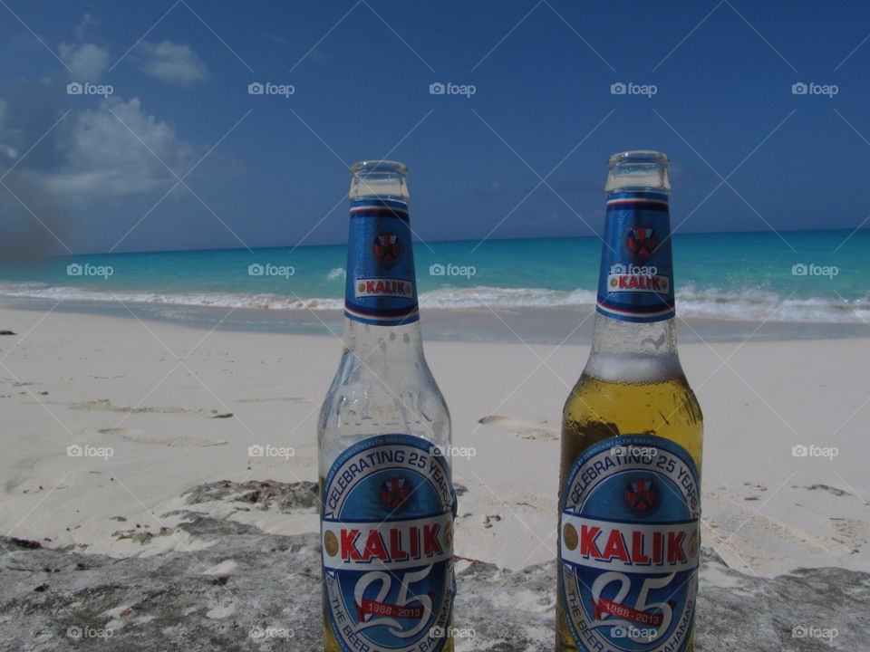 Kalik on the beach