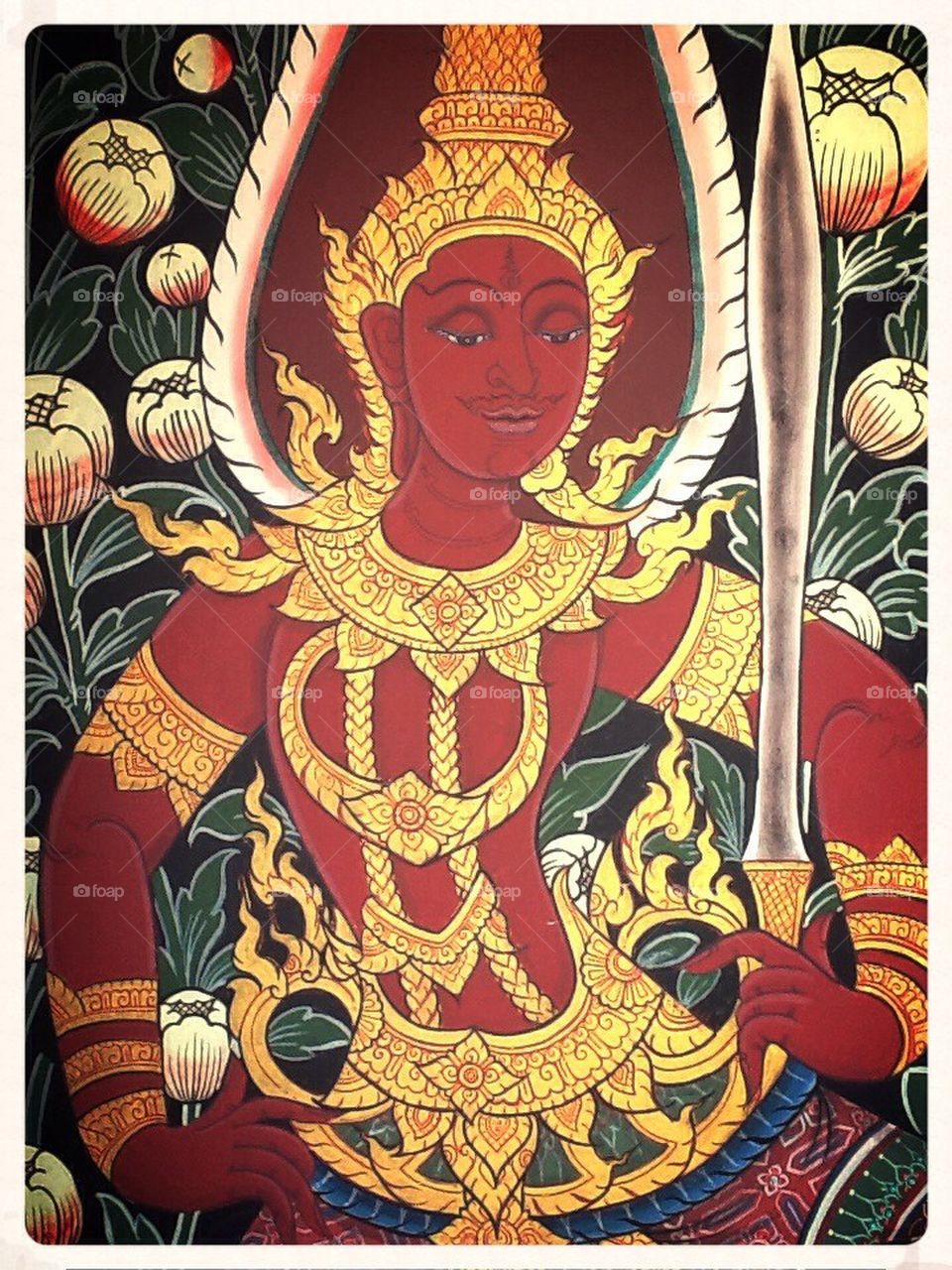 Thai character on the wall