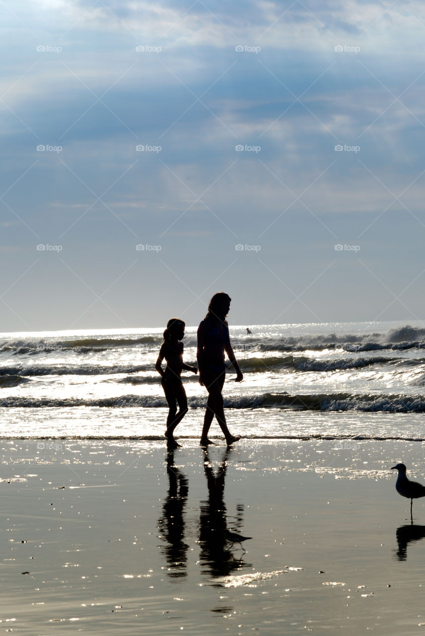 Silhouette on The Beach