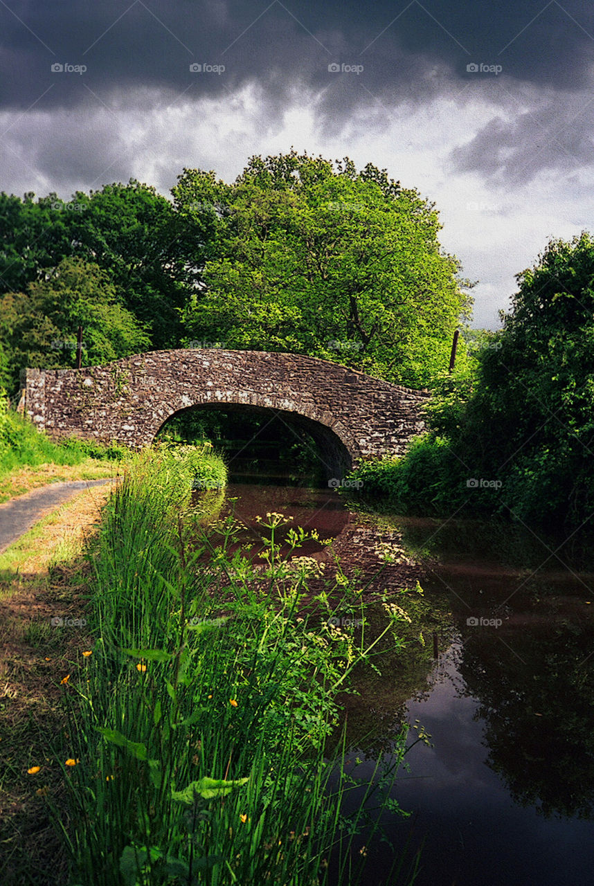 A bridge over a canal in Wales