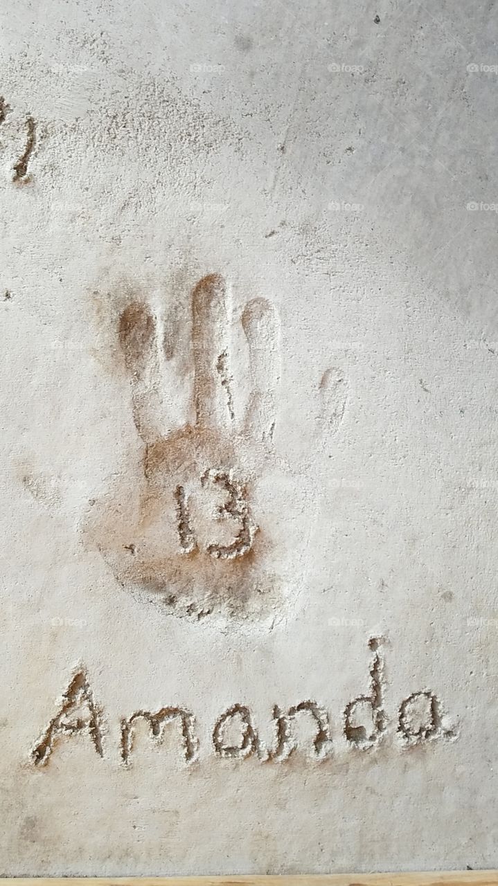 handprint from when I was 13