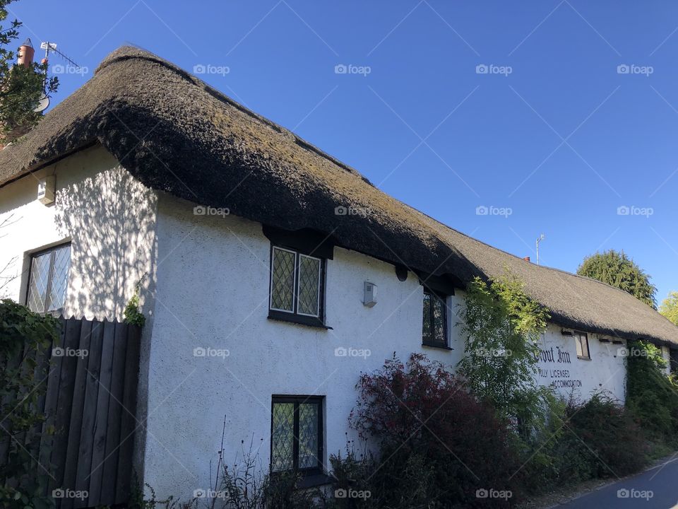 This is a photograph of the famous hostelry known as “The Trout Inn.” sadly now standing derelict.