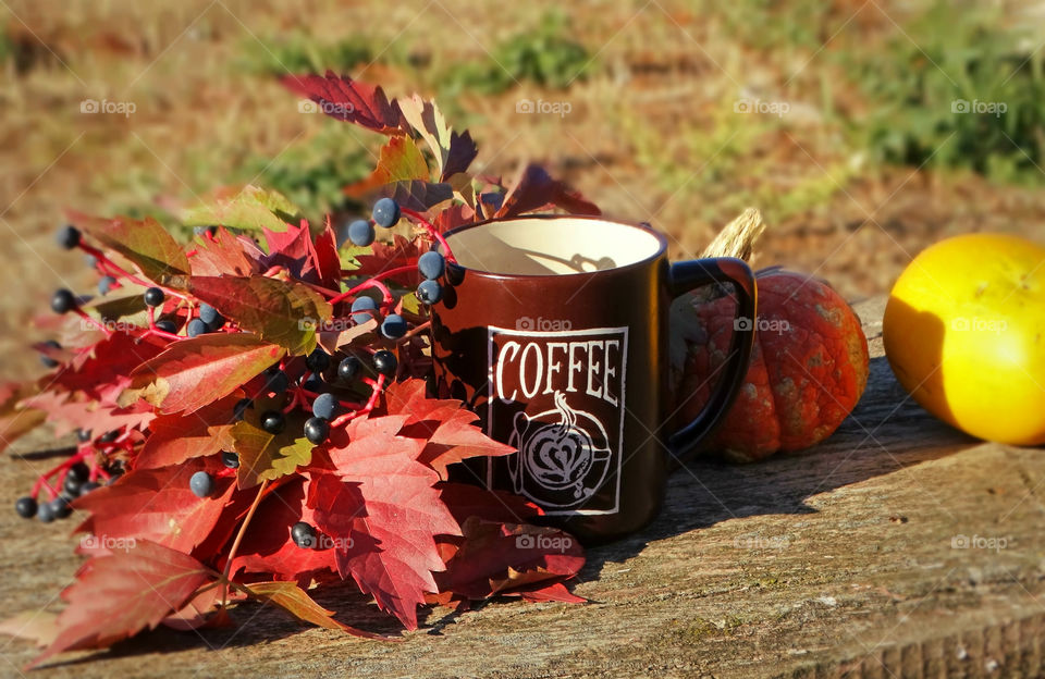 Autumn coffee time
