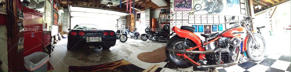 Corvettes and Harley Davidson