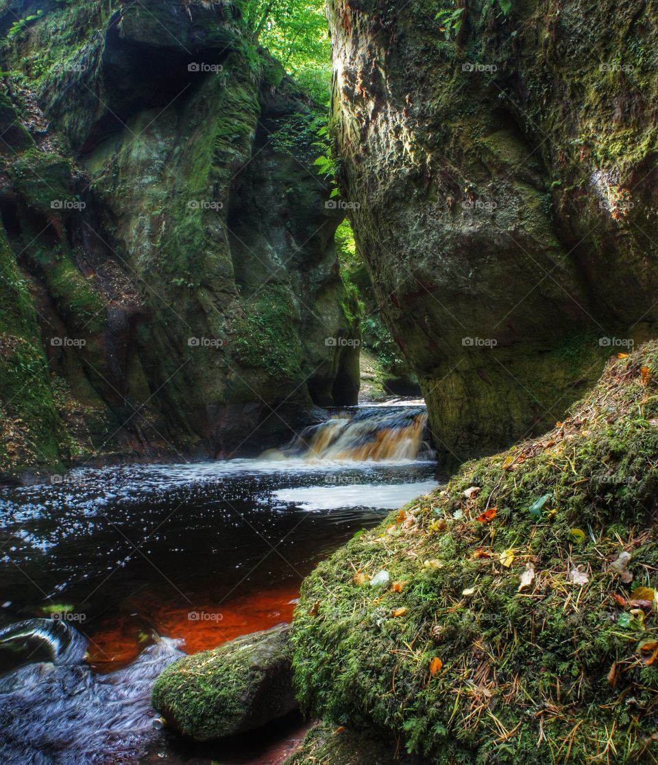 the Devils Pulpit in Scotland