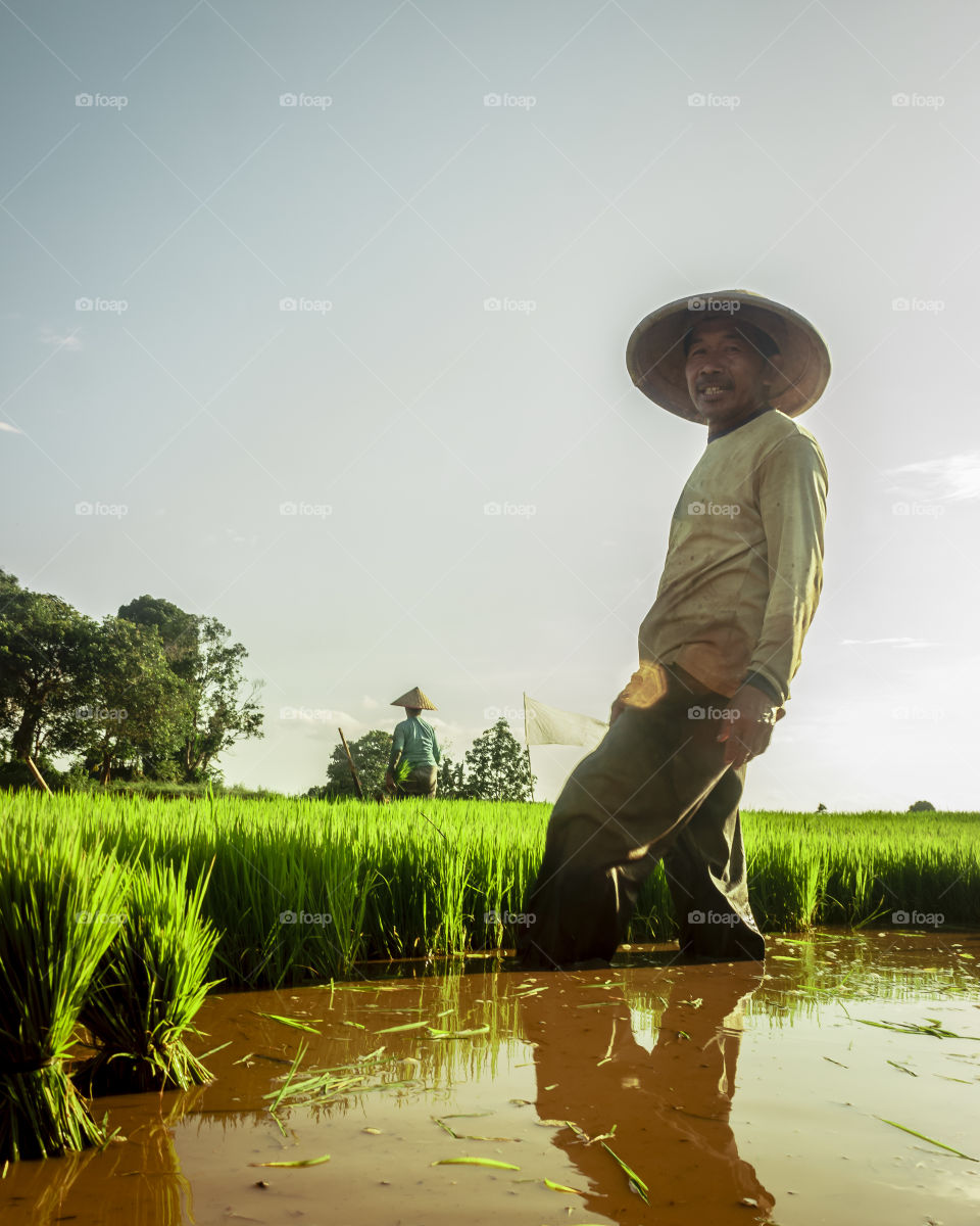 Farmer Full of enthusiastic smile