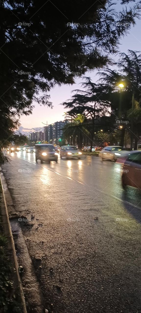 amanecer de una ciudad