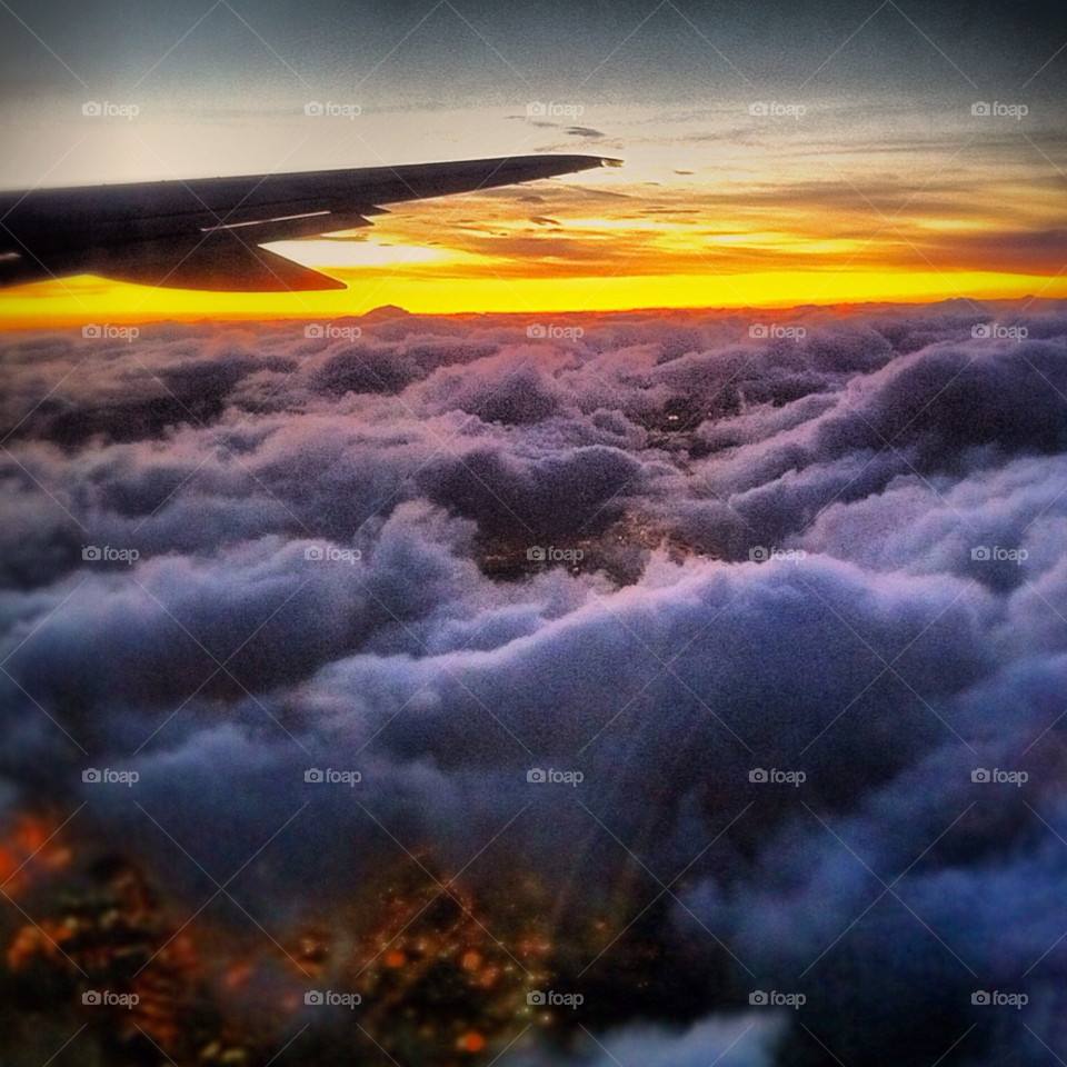 sky city sunset clouds by bmrslc
