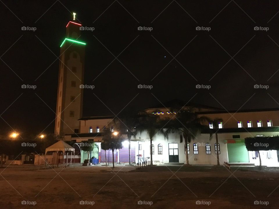 Mosque at night
