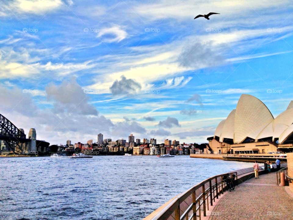 australia ocean sky city by omchik
