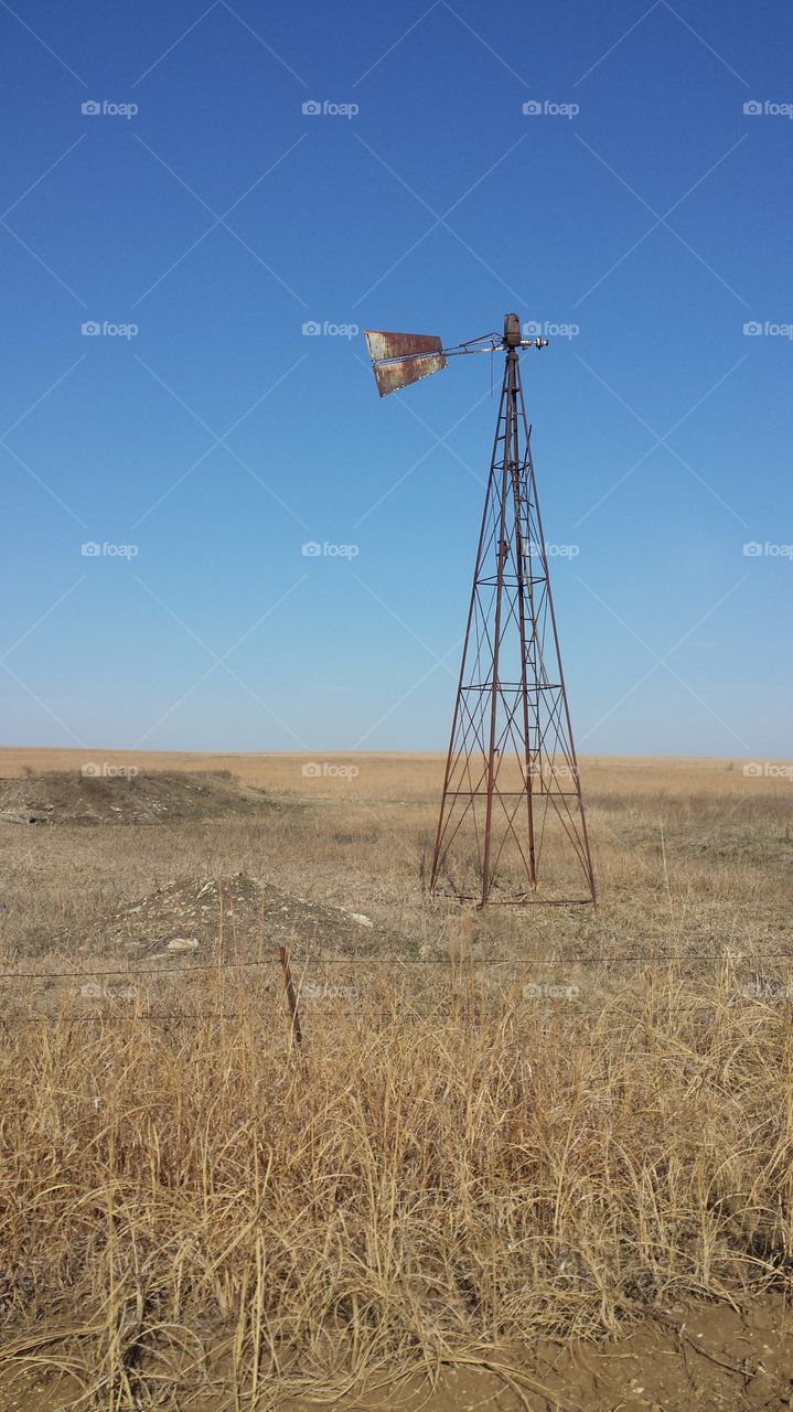 windmill in the plains