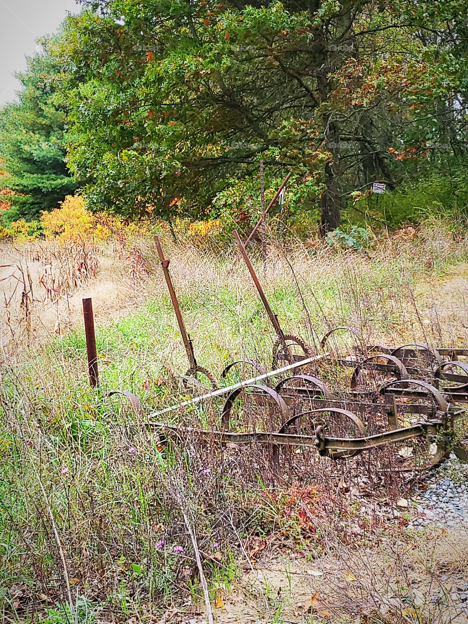 vintage rusty plow