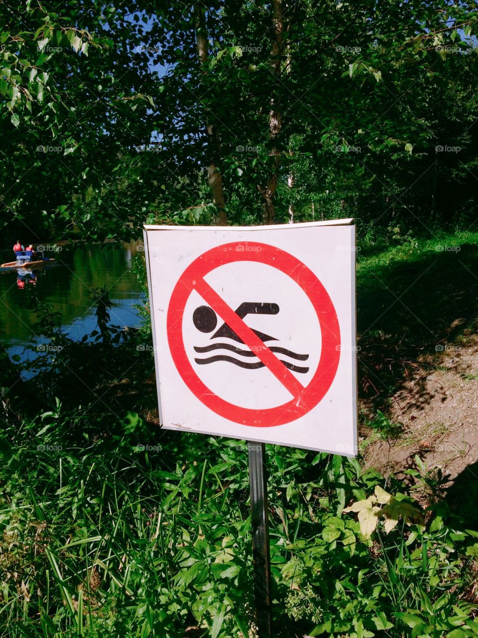 no swimming sign