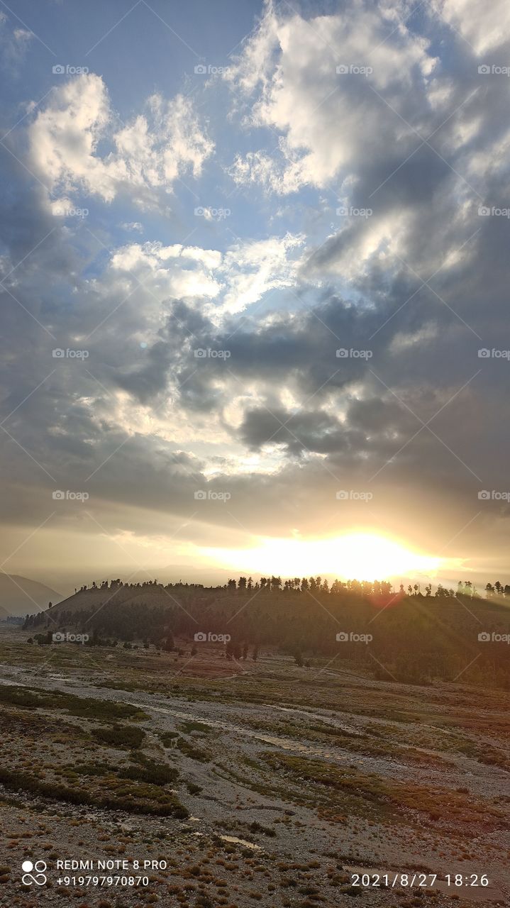 Beatiful sunset at Aharbhal junction point at Shopian kashmir J& K.....