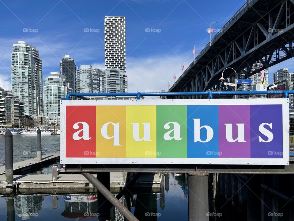 Advertising in rainbow colors 