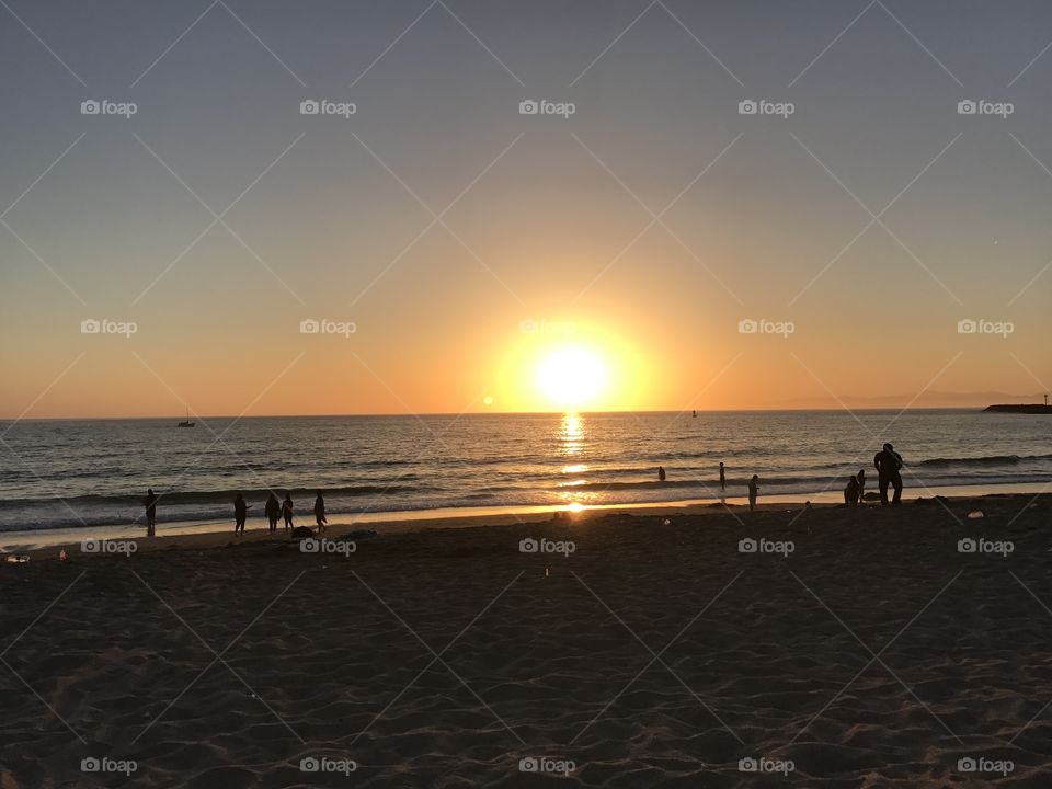 Sunset at Redondo Beach.