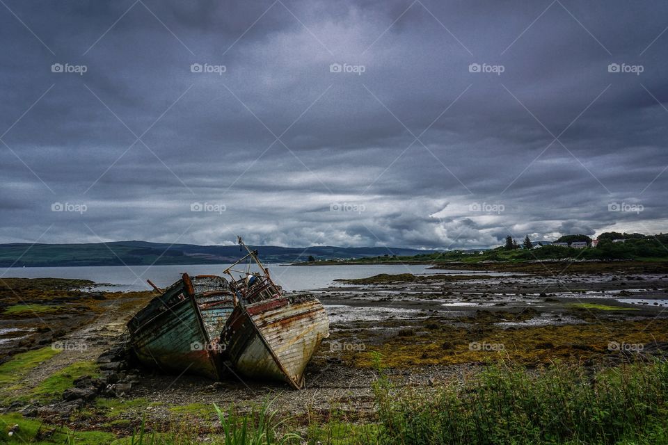 Old abandoned boats