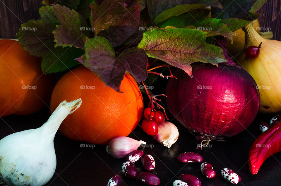 still life with vegetables