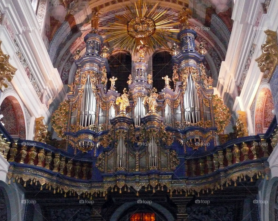 The organs in the church