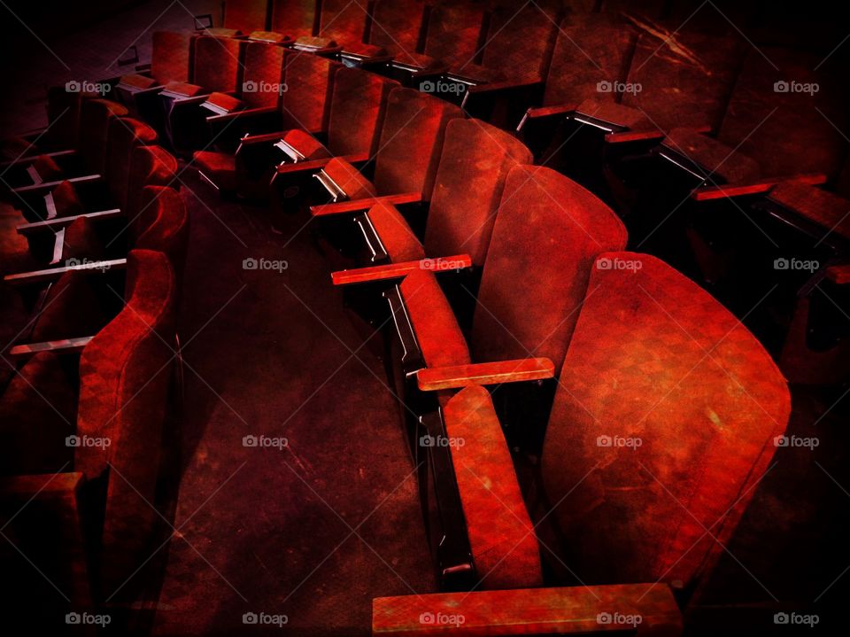 Red theater seats