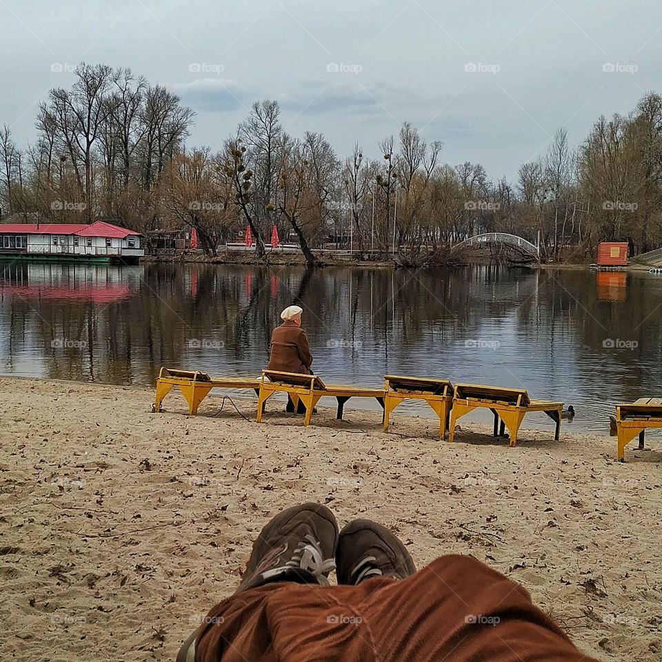 the Dnieper river in the city of Kyiv