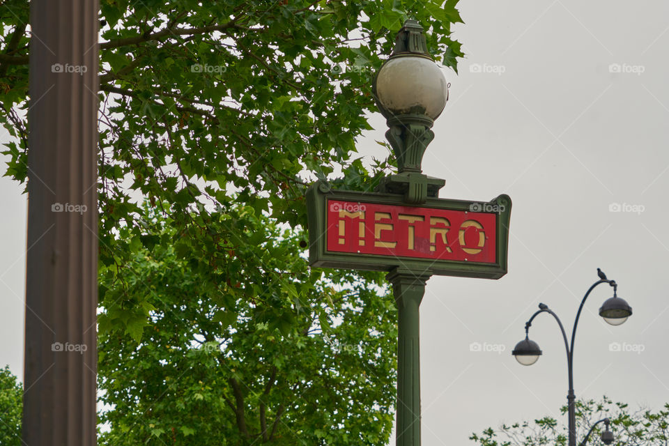 Paris. Metro sign. 