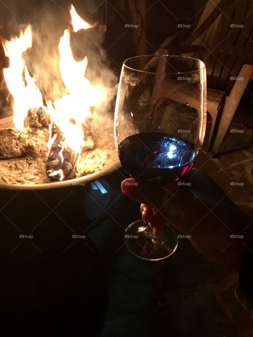 Winter wine fire