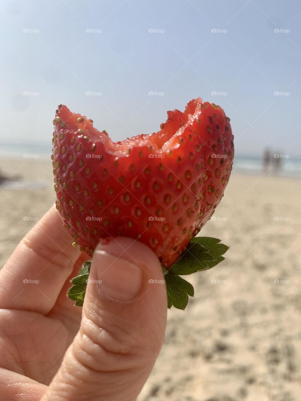 Strawberry on the beach