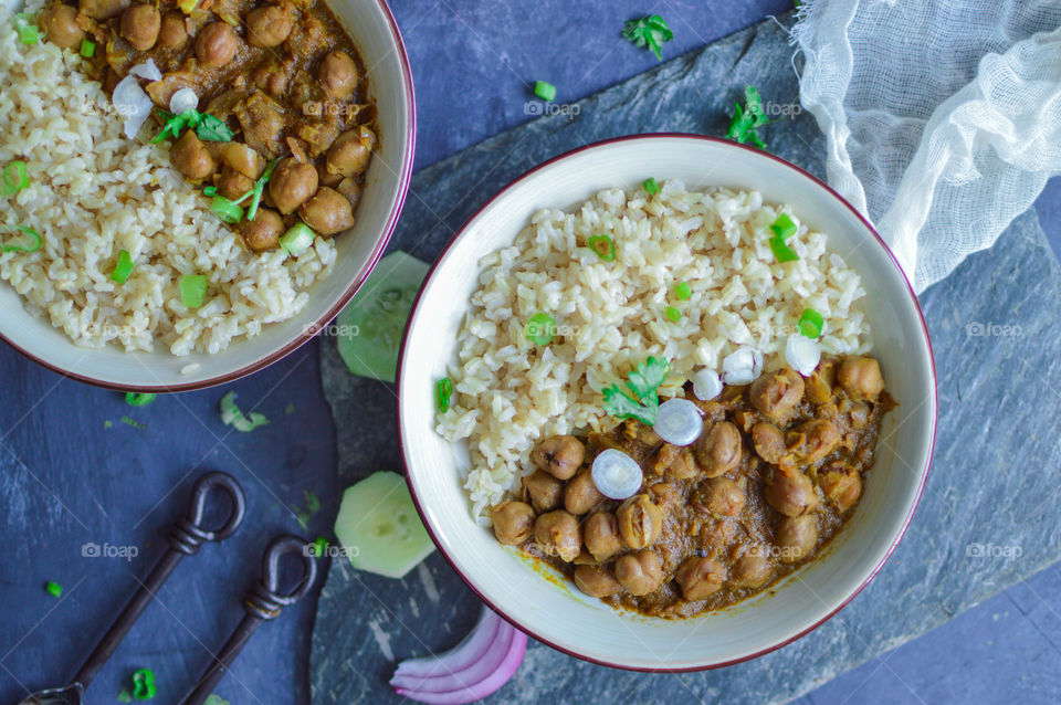 I treat my self by eating healthy homemade food , bowl of comforting food, healthy beans, healthy garbanzo beans with rice, eating at home is the best therapy one can get.