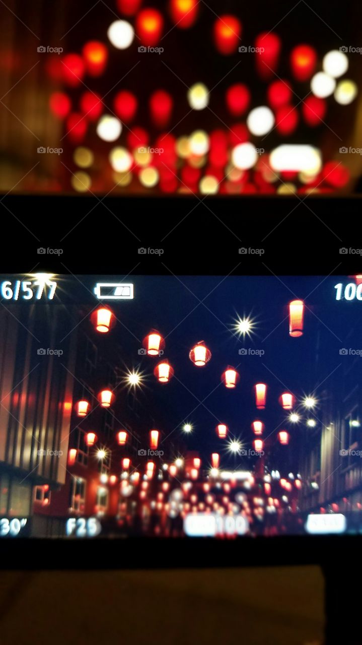 Beautiful light display at China Town's end of Summer light display