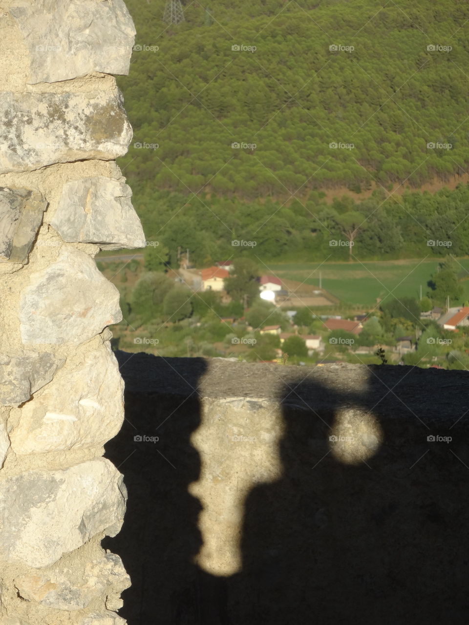 shadows on a wall in Calabria