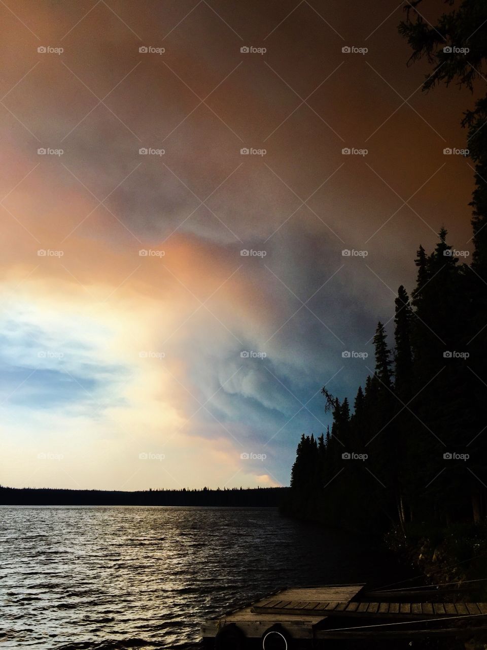 A face in the smoke that’s about to hit from the wildfires. It’s as if God himself put forth his face and showed himself today. British Columbia Canada wildfires. 