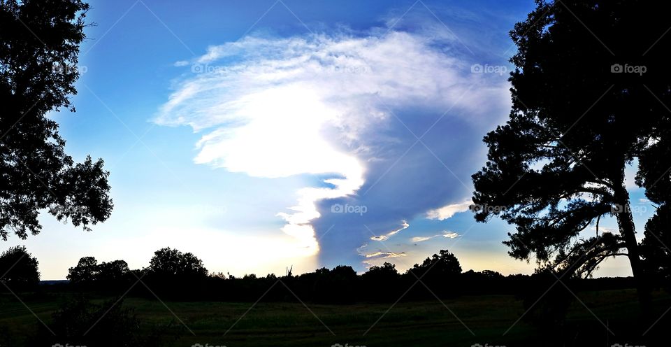 Cloud resembling a tornado