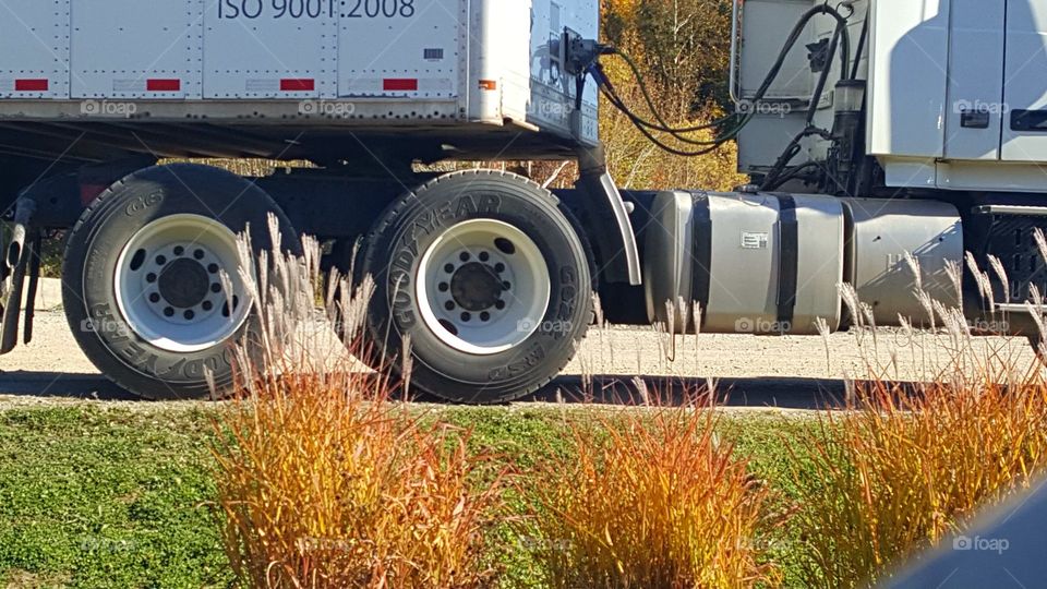 trucking in autumn
