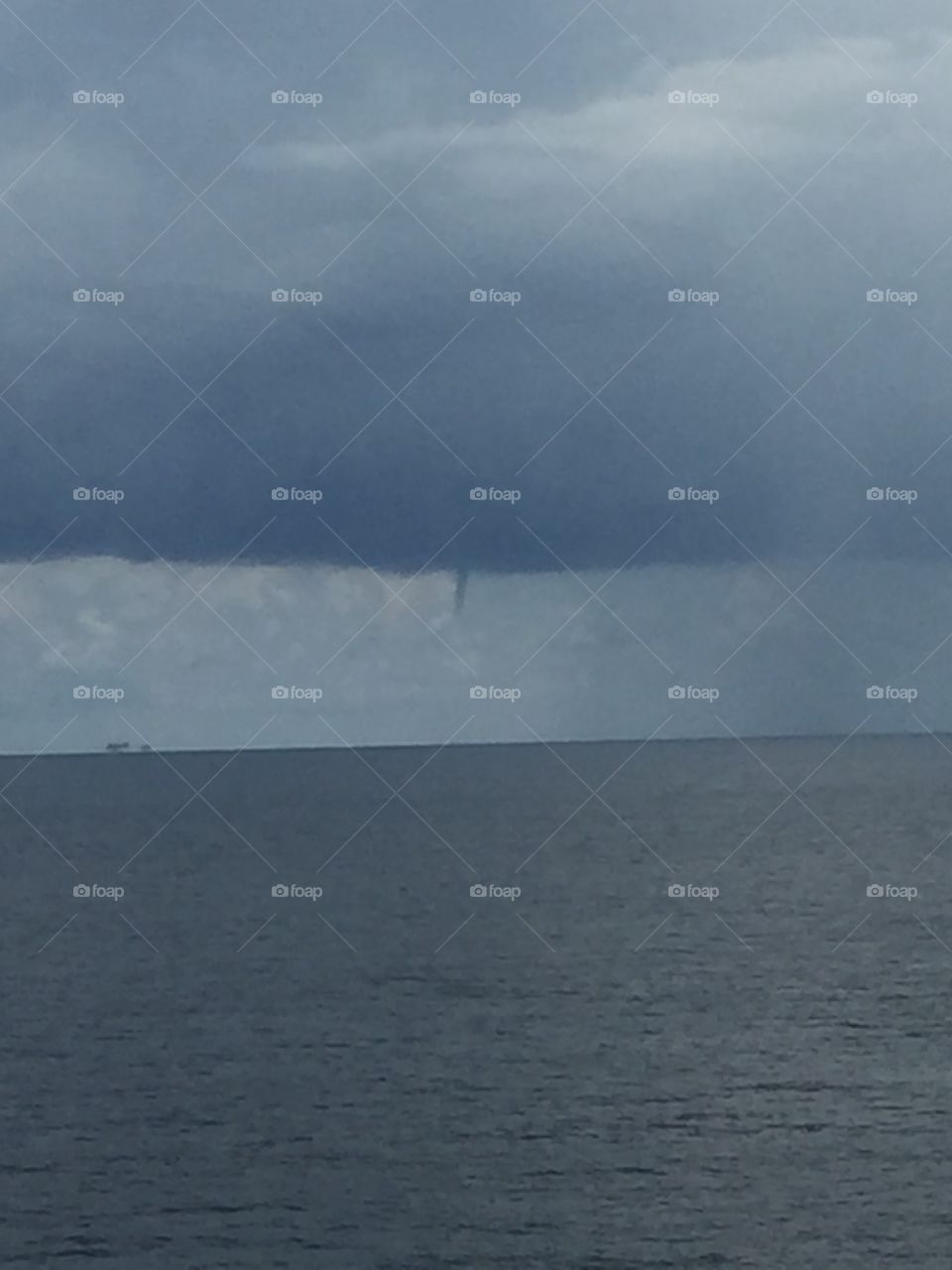 Funnel cloud out in the Gulf of Mexico 
