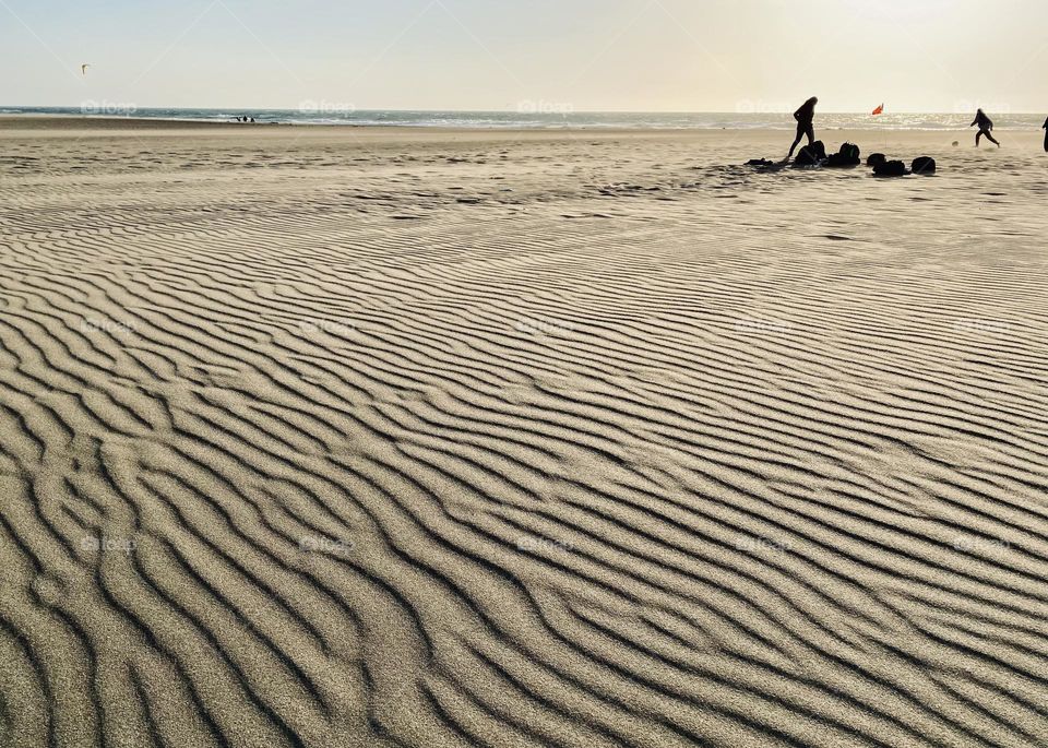 Ripple marks on the beach