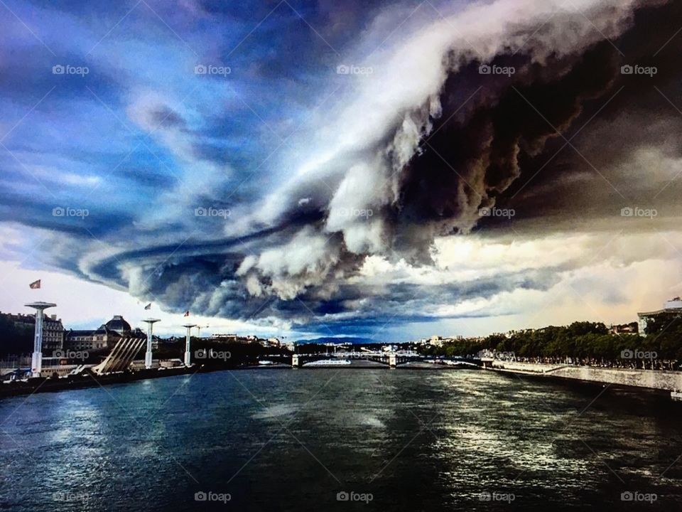Stormy cloud above Lyon