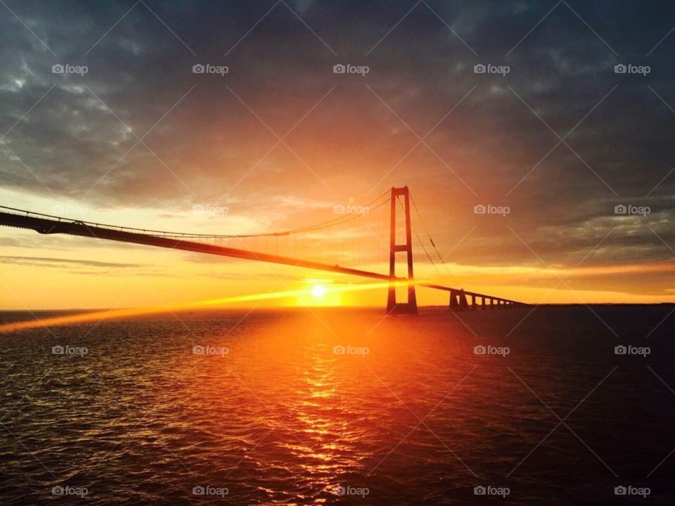 Golden hour in Denmark.. Big belt bridge in denmark, a true Golden hour for me.