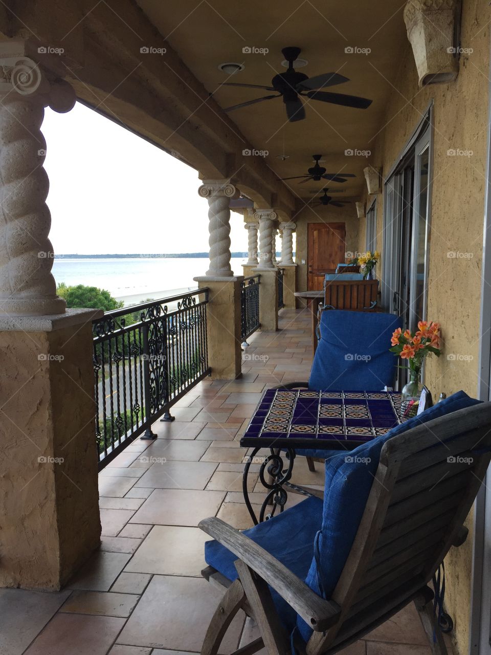 Restaurant balcony