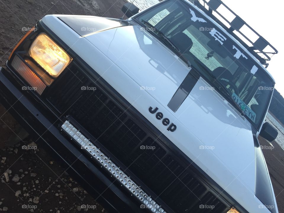 Lake time with the jeep