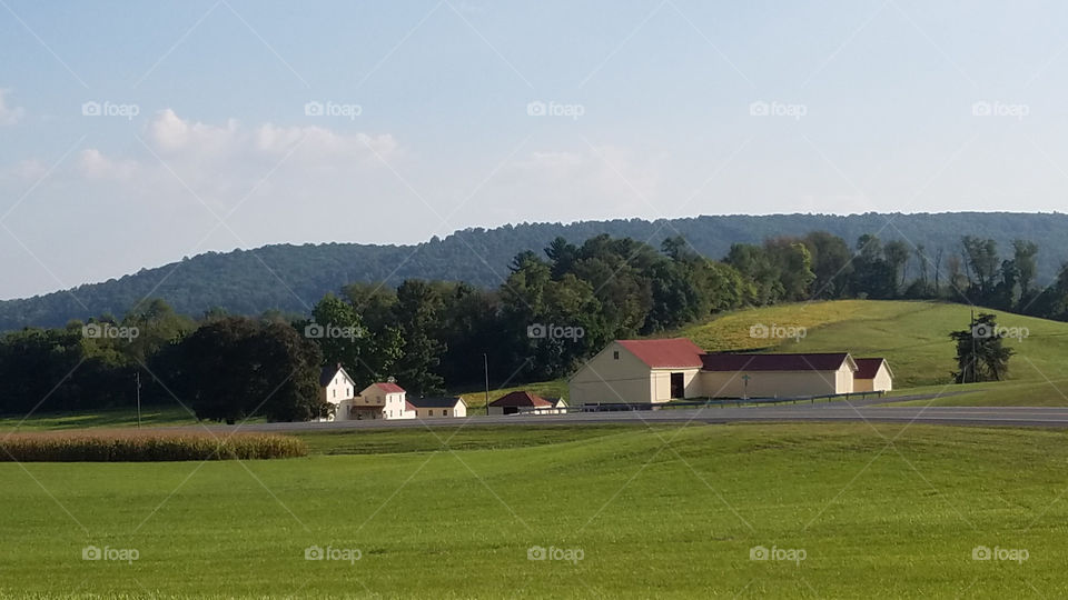 Landscape, Barn, Tree, Agriculture, Farm
