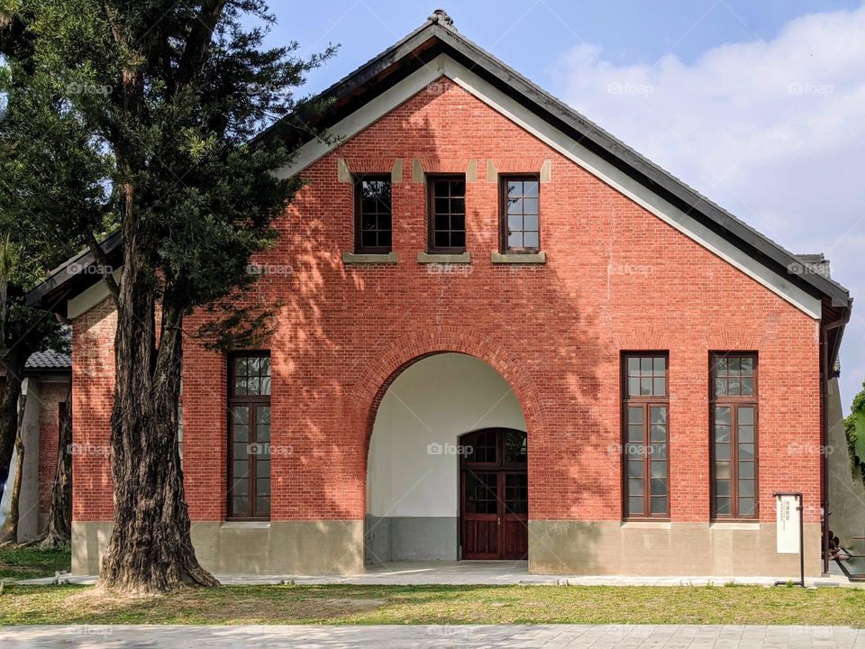 A lovely red brick house