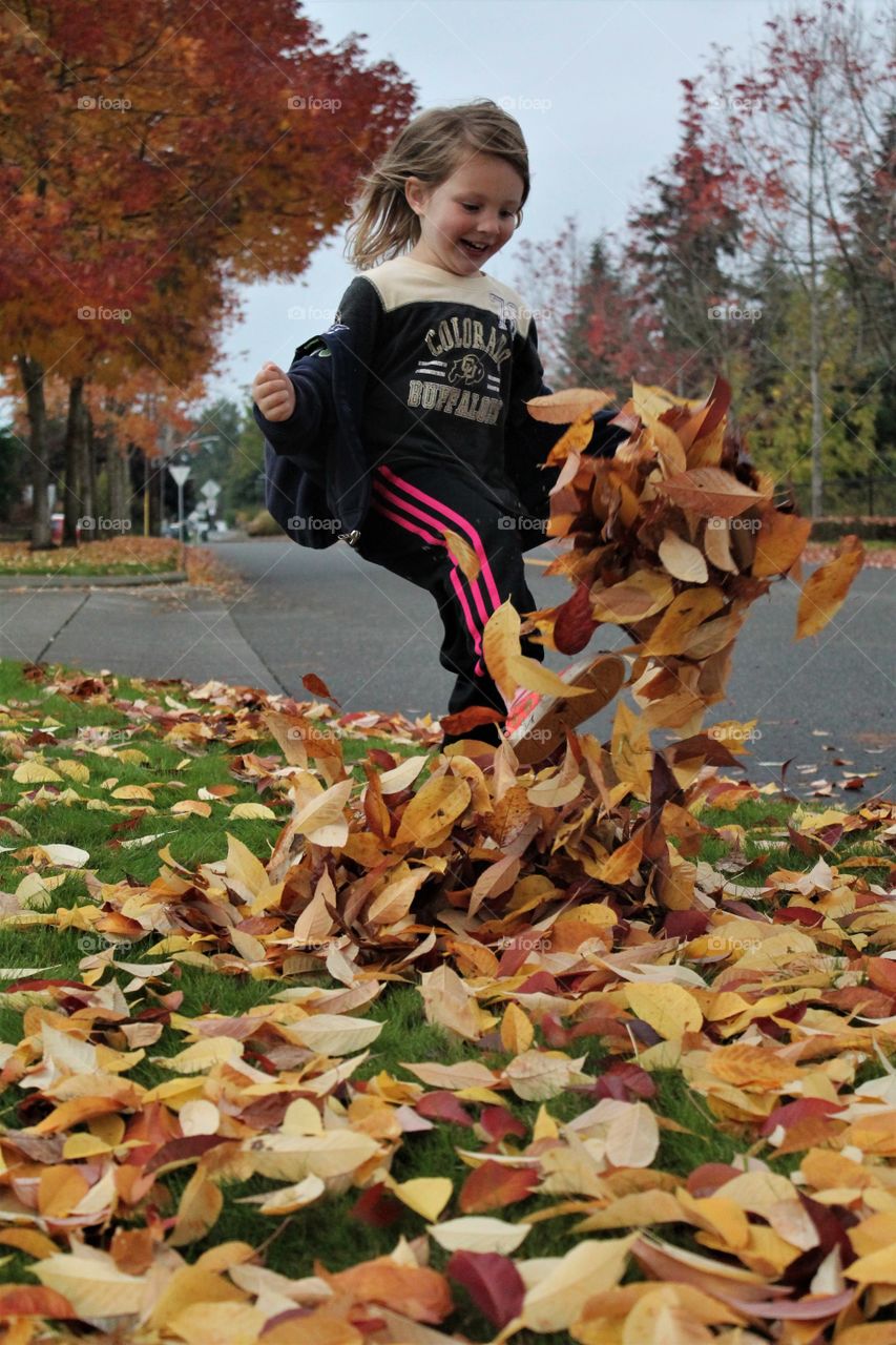 kicking up the leaves